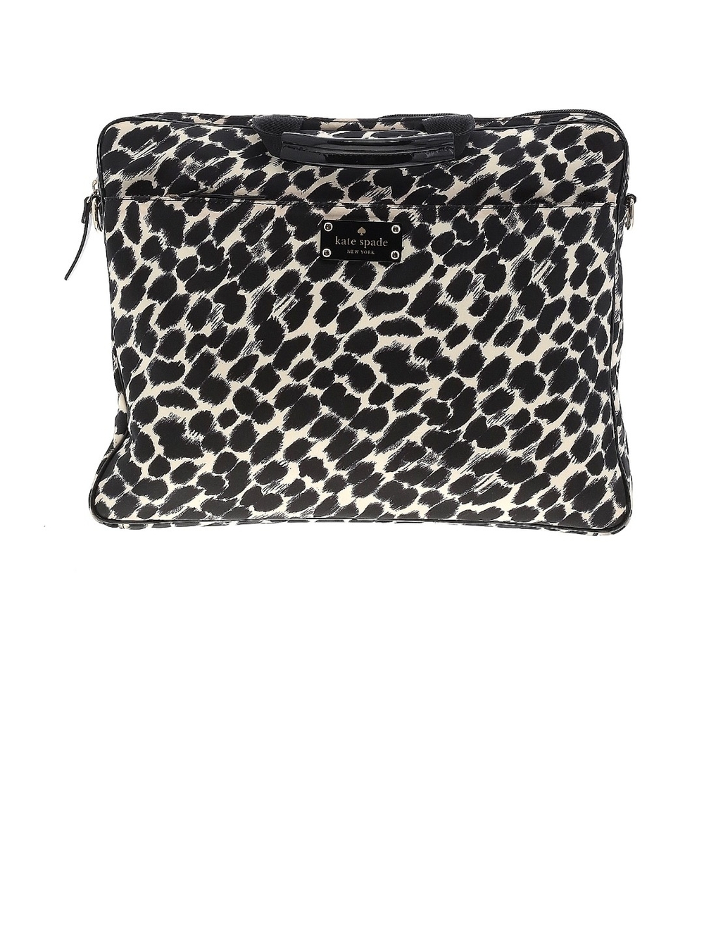 kate spade Black and White Leopard Print Briefcase